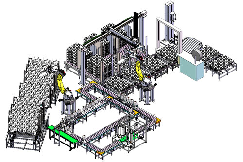 DTY裝箱碼垛運(yùn)輸線 DTY裝箱碼垛運(yùn)輸線